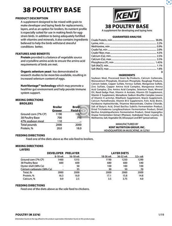 3376 38 POULTRY BASE MILL