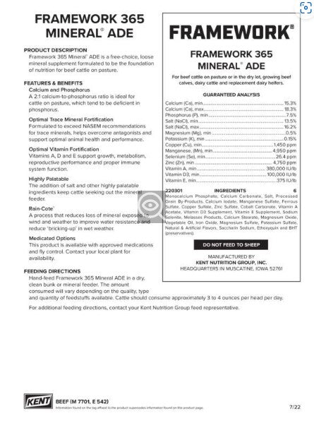 7701 FRAMEWORK 365 MIN. ADE