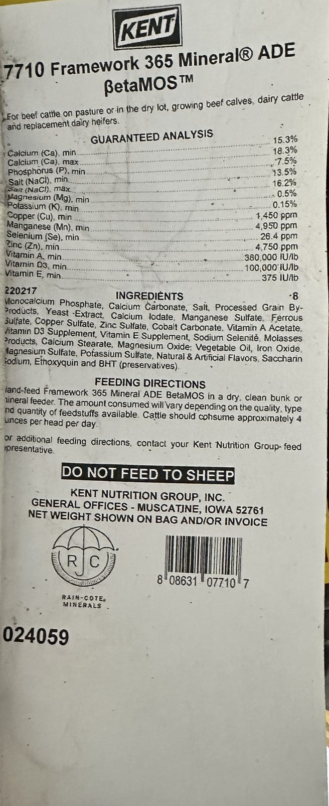 7710 FRAMEWORK 365 MINERAL ADE BETAMOS