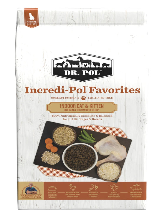 DR POL INCREDI-POL 32-15 CHICKEN BR RICE INDOOR CAT 18#