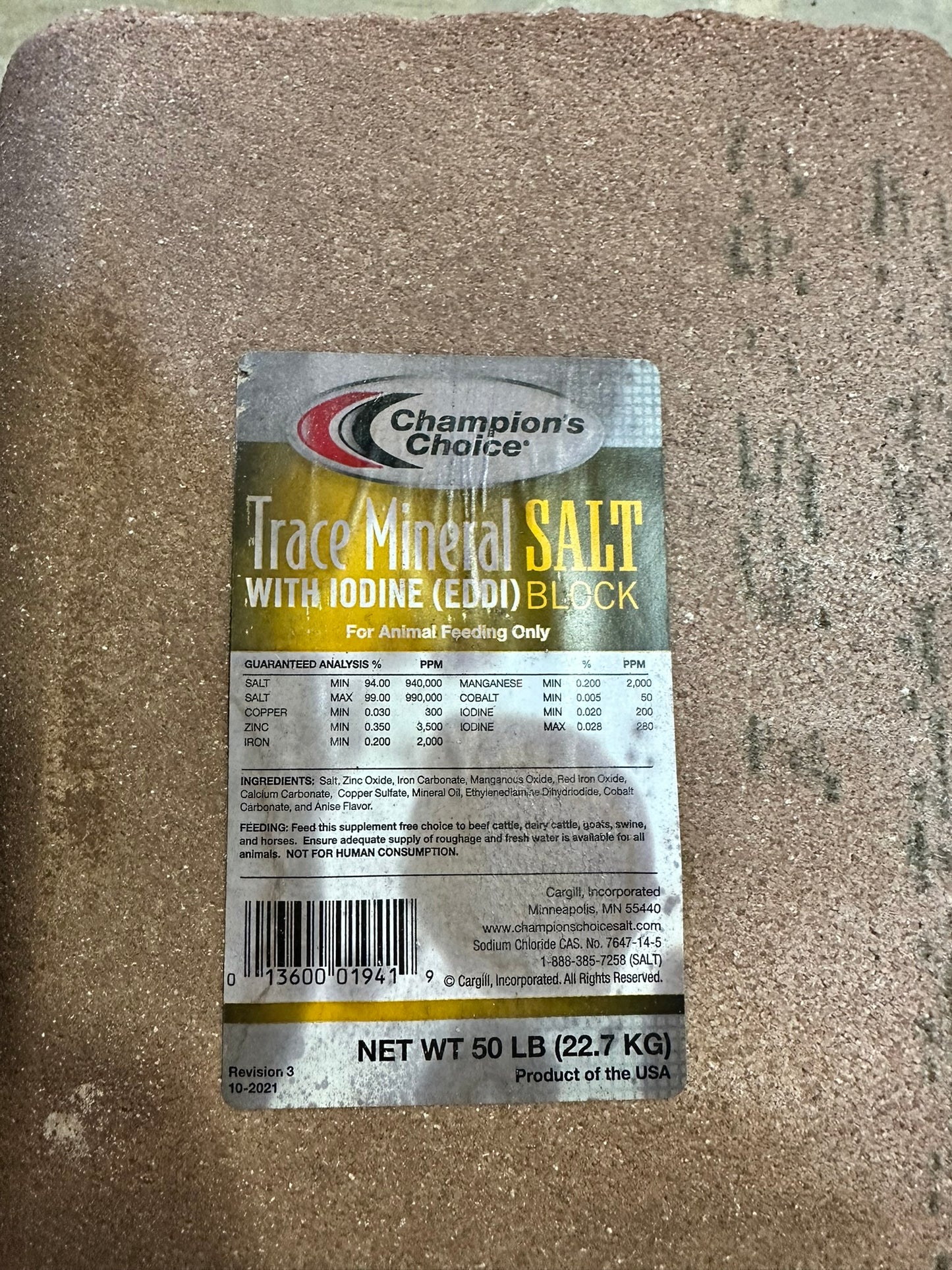 EDDIT/T.M. SALT BLOCK 50LB S4900