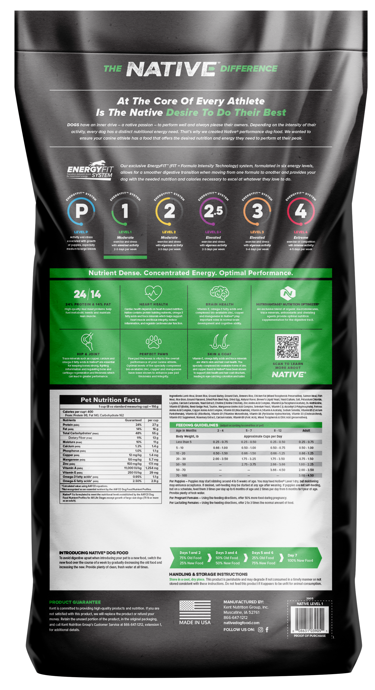 NATIVE 1 DOG FEED 3905  40#